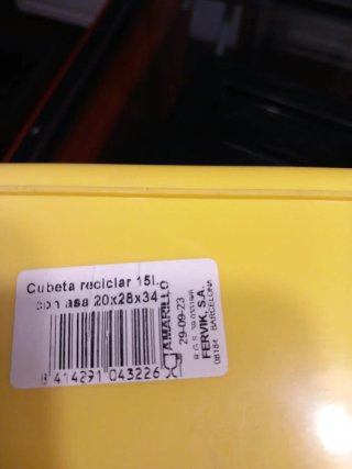 Cubo basura Fervik amarillo nuevo
