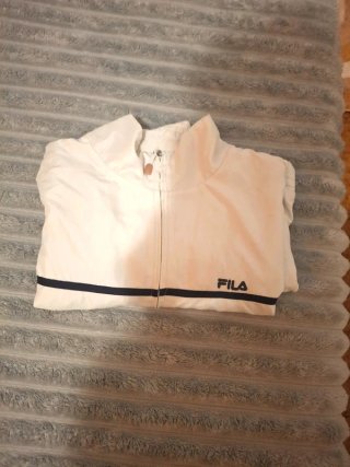 Giacca a vento Fila vintage bianca