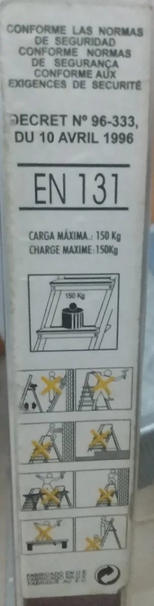 Escalera de aluminio de 5 peldaños