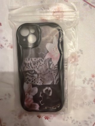 Custodia iPhone 14 Plus Design Leopardo Fiori