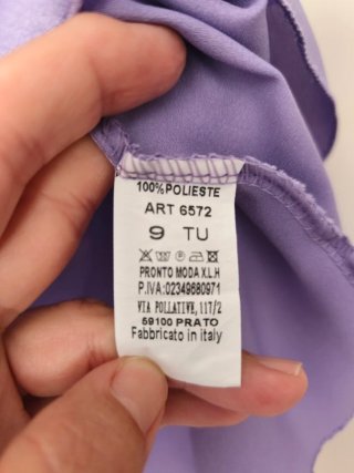 Top lencero lila satén con encaje