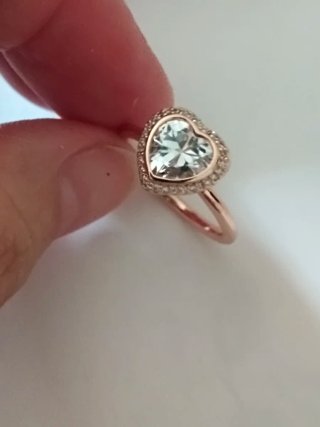 Anillo Pandora Corazón Rosa Oro