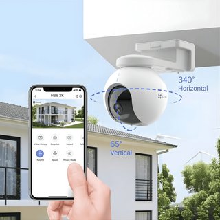 Cámara WiFi 360° HB8 2K+ con Batería y Panel Solar