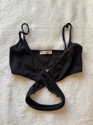 Top Stradivarius Negro Talla XS