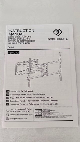 Soporte TV pared PERLESMITH 37-85” articulado