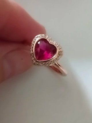 Anillo Pandora Corazón Rosa Oro talla 54