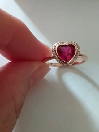 Anillo Pandora Corazón Rosa Oro talla 54