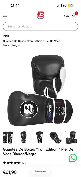 Guantes Boxeo Muay Thai Bruiser 14oz Piel original