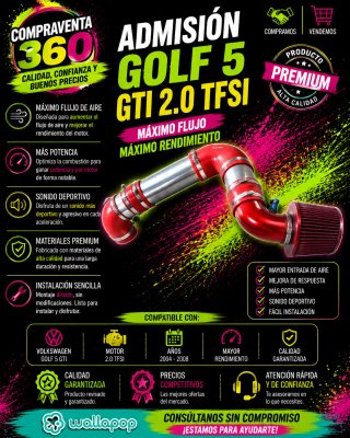Admisión VW Golf 5 GTI 2.0 TFSI