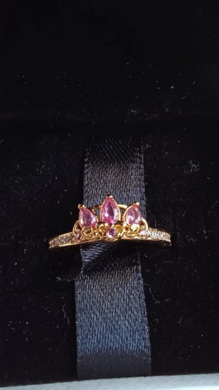 Anillo Pandora Corona Rosa y Dorado