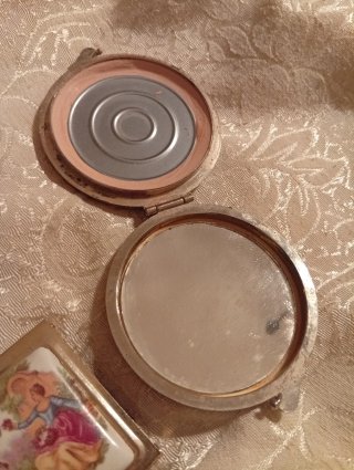 Set porta trucco vintage decorato