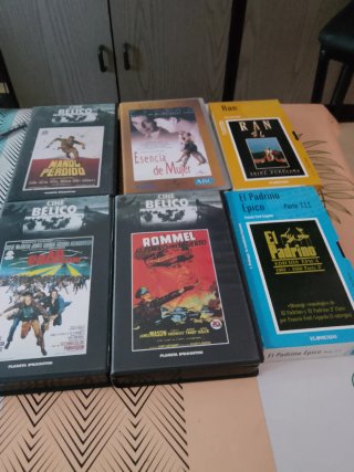 Lote 5 Películas VHS Cine Bélico y Drama