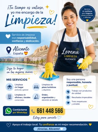 Ofrezco mi servicio de limpieza