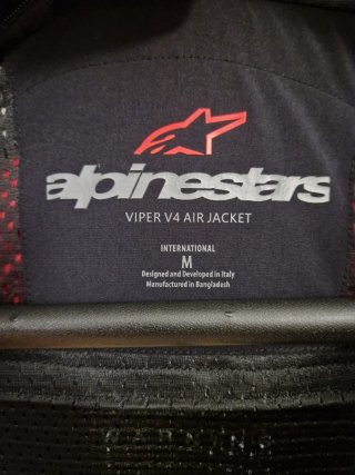 Giacca Alpinestar Viper Air V4 M - Nero/Rosso
