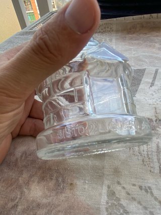 Antica bottiglietta liquore in vetro forma Tru
