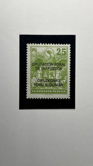 Sello Diputación Foral Gipuzkoa 25 Pesetas