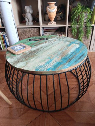 Mesa de centro madera y metal