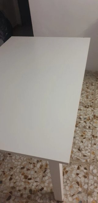 Mesa de comedor extensible blanca