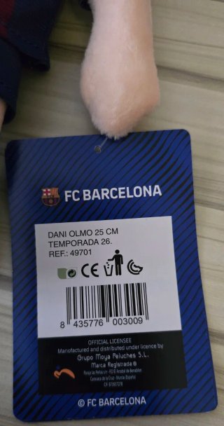 Peluche Dani Olmo – FC Barcelona 25 cm