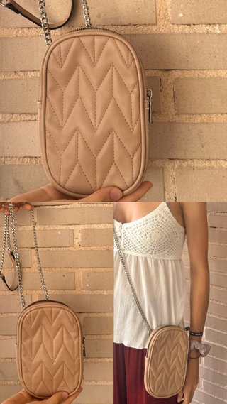 Porta móvil acolchado chevron