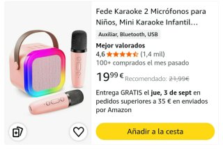 Altavoz Karaoke K12 con 2 Micrófonos