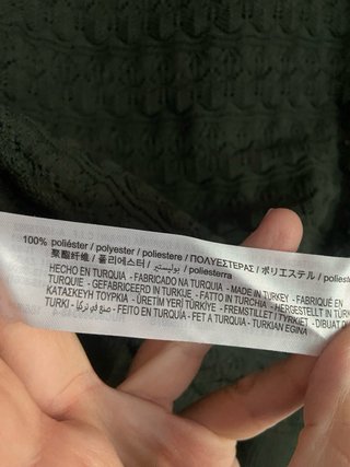 Jersey Zara manga larga calado verde