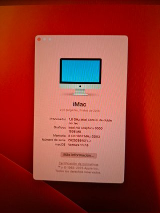 iMac 21,5 MacOS Ventura