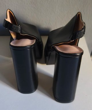 Zapatos de plataforma con tacón negro talla 37