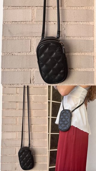 Porta móvil juvenil acolchado negro