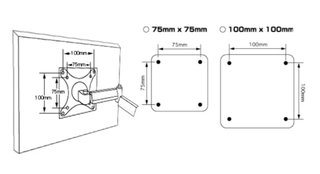 Soporte VESA para monitor negro