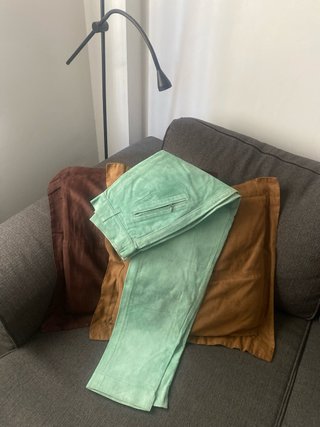 Pantalones de cuero Benetton rectos