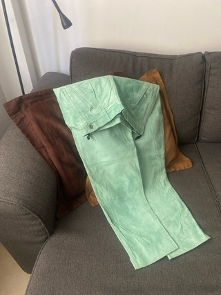 Pantalones de cuero Benetton rectos