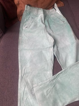 Pantalones de cuero Benetton rectos