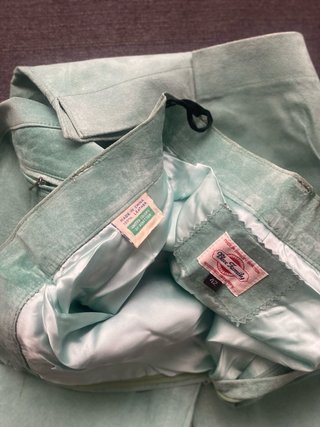Pantalones de cuero Benetton rectos