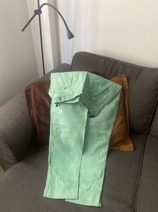 Pantalones de cuero Benetton rectos