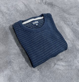 Jersey Pull&Bear azul marino con líneas