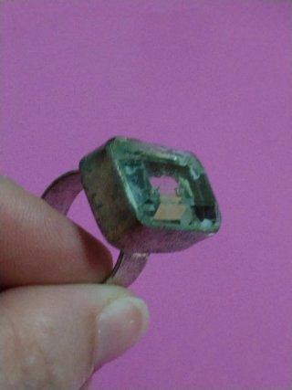 Anello argento tormalina bianco turchese