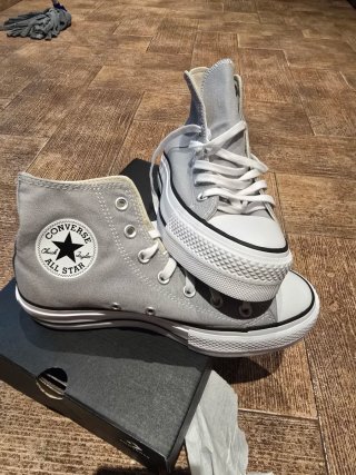 Converse plataforma grises talla 38