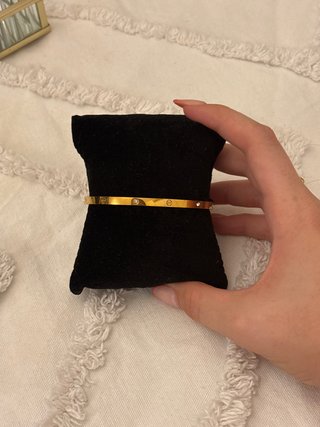 Pulsera Cartier Dorada Brillantes