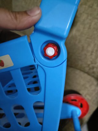 Carrito de la compra infantil azul y rojo