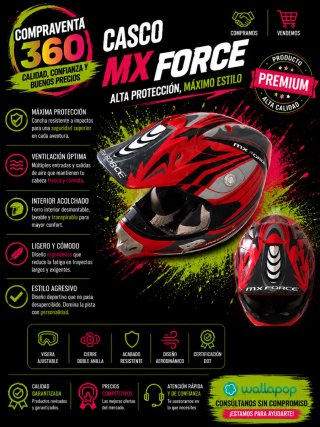 Casco MX FORCE Cross Alta Protección