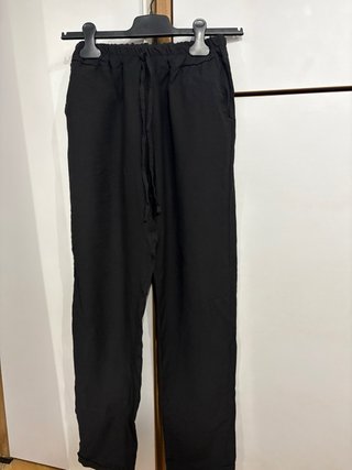 Pantalones de lino negros