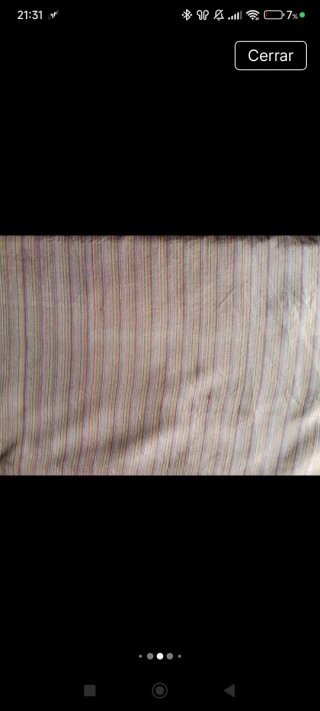 Pañuelo chal fibras naturales beige y rosa