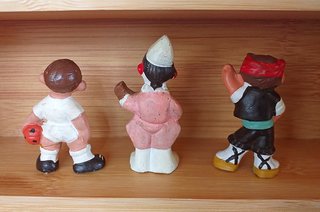 Lote 3 figuras arcilla cabezones Alborox
