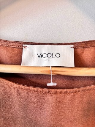 Vestido Vicolo marrón talla M nuevo sin estrenar