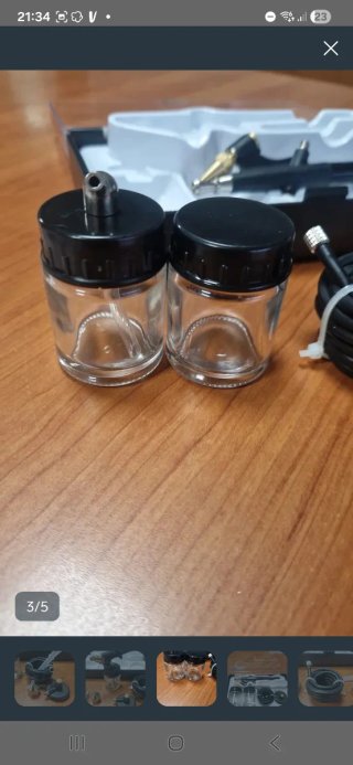 Aerógrafo con manguera y accesorios