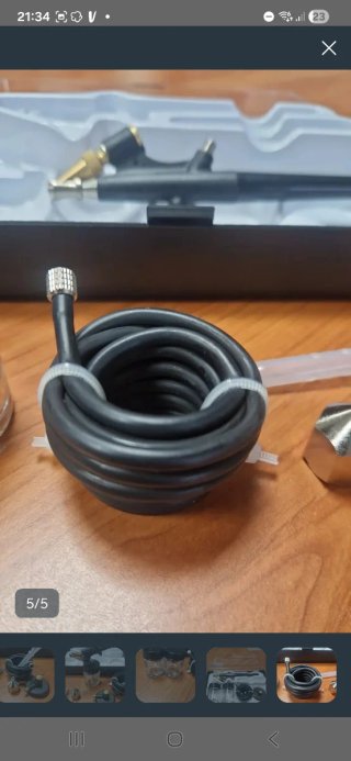 Aerógrafo con manguera y accesorios