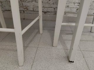 Mesa y 4 Sillas Comedor Blancas IKEA