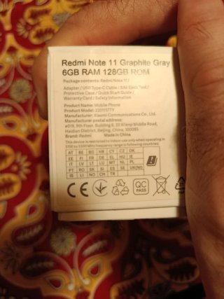 Xiaomi Redmi Note 11 128GB libero + custodia + scatola