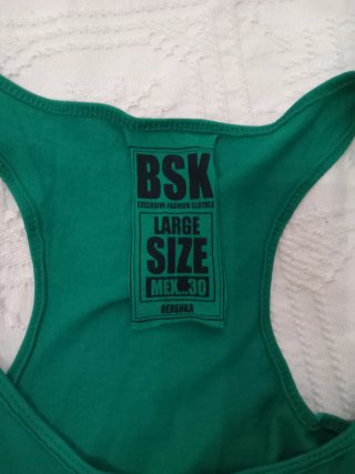 Camiseta nadadora BSK lentejuelas letras